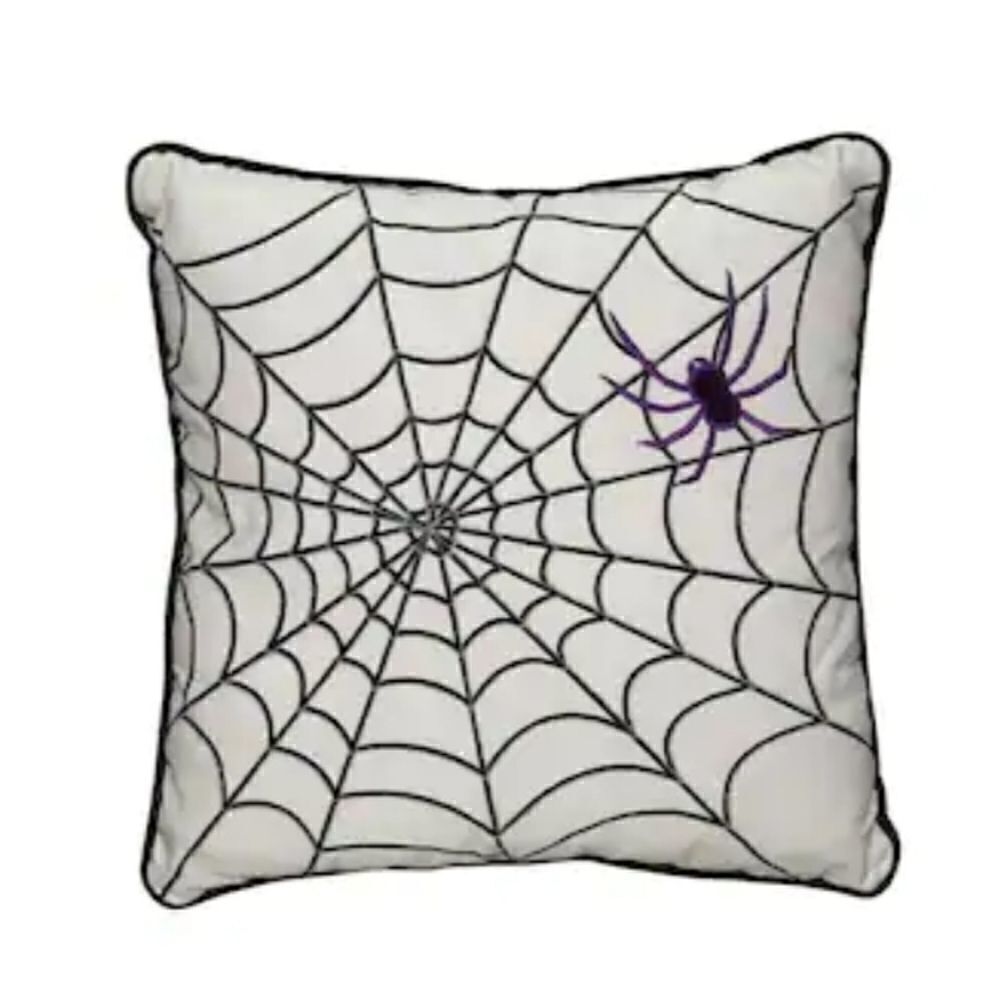 SPIDERWEB Halloween Holiday Novelty Pillow…